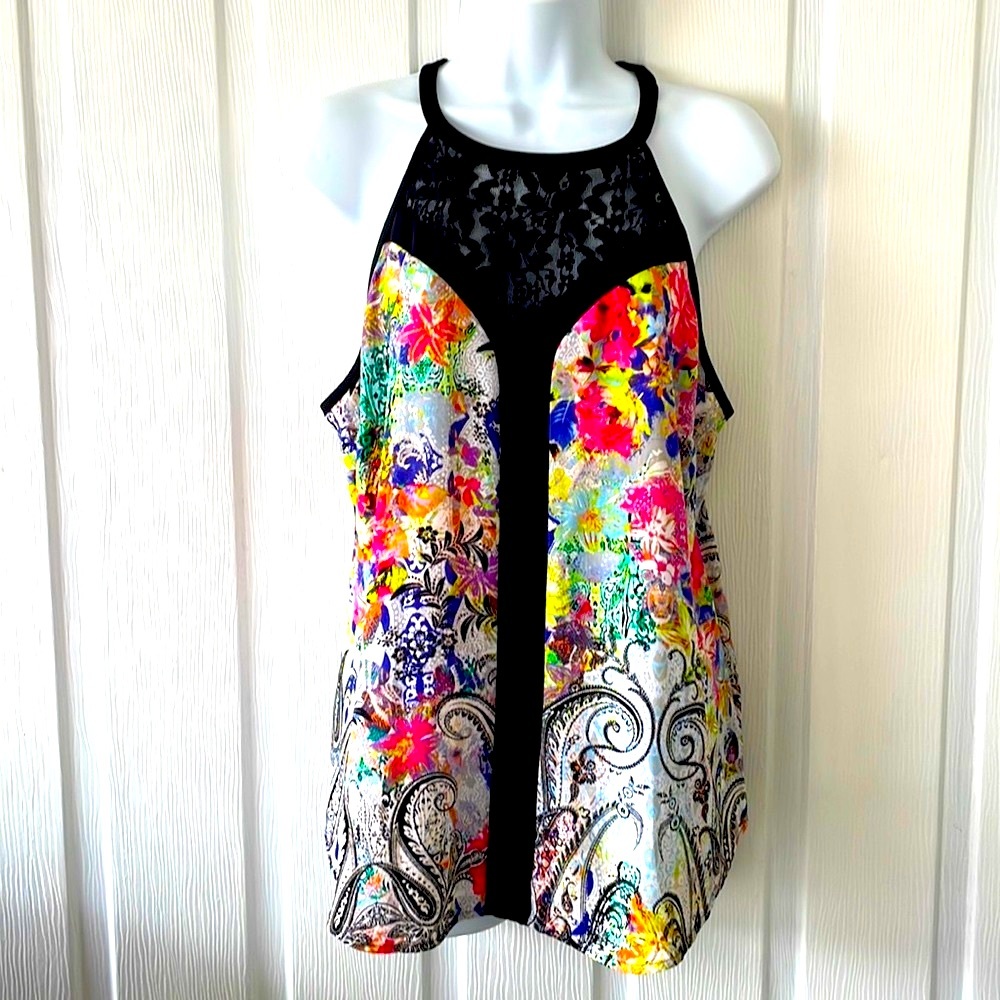 Sleeveless Floral Tops